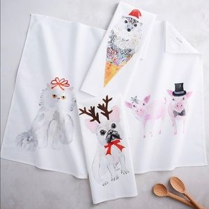 West Elm Dapper Animal Tea Towel Set